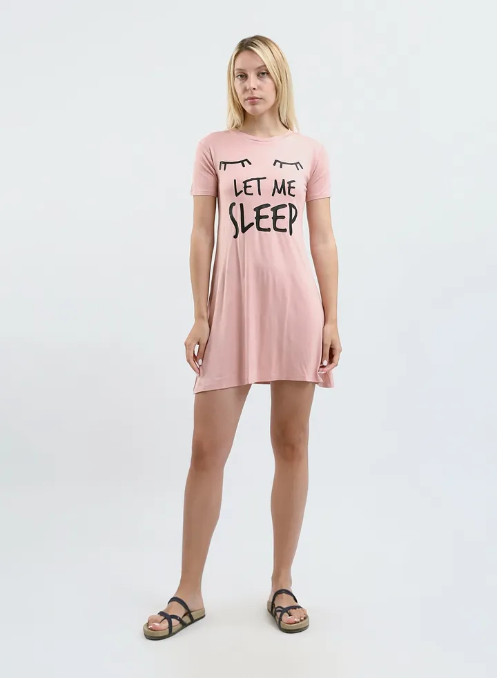 Sleepshirt Cotton Short Sleeves Printed