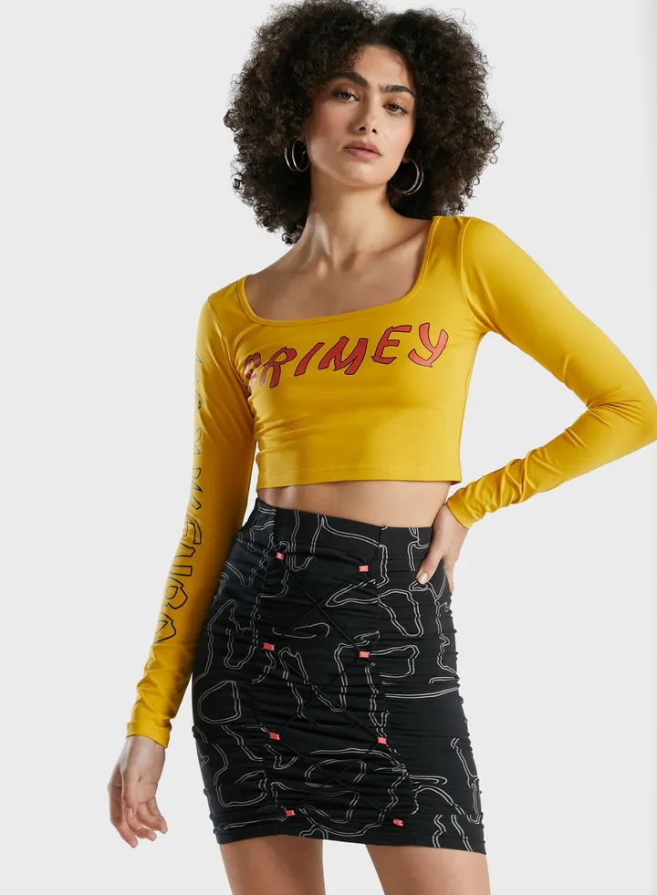 Destroy All Fear Cropped Top
