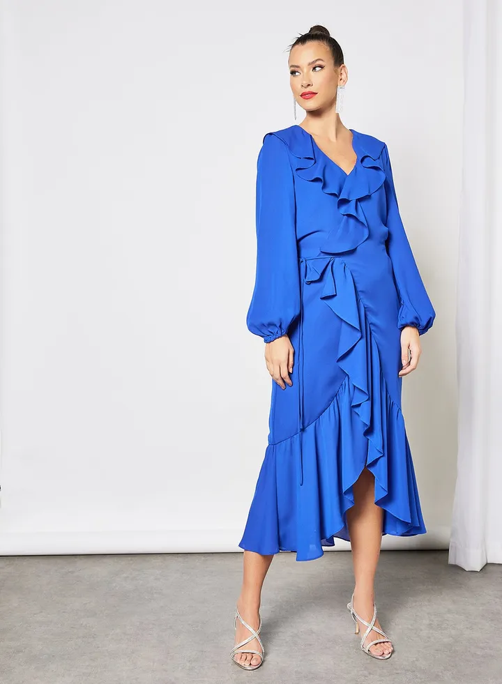 Sophya Midi Dress Blue