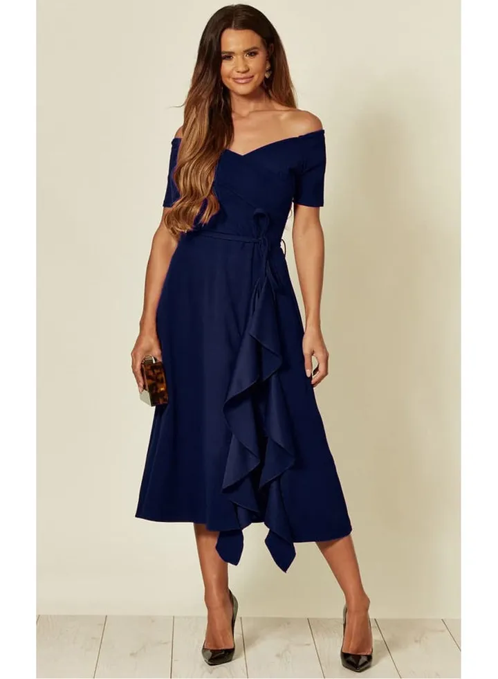 Wide evening dress