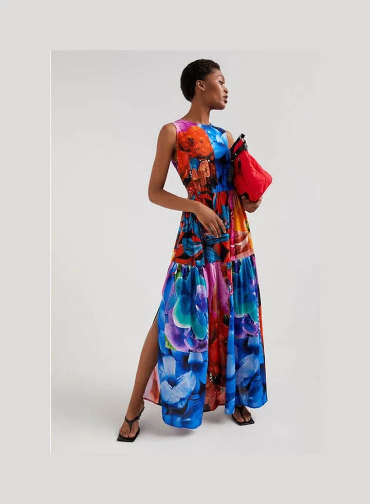 Floral Cut-Out Dress Floral Print