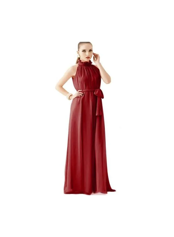 Off shoulder chiffon dress