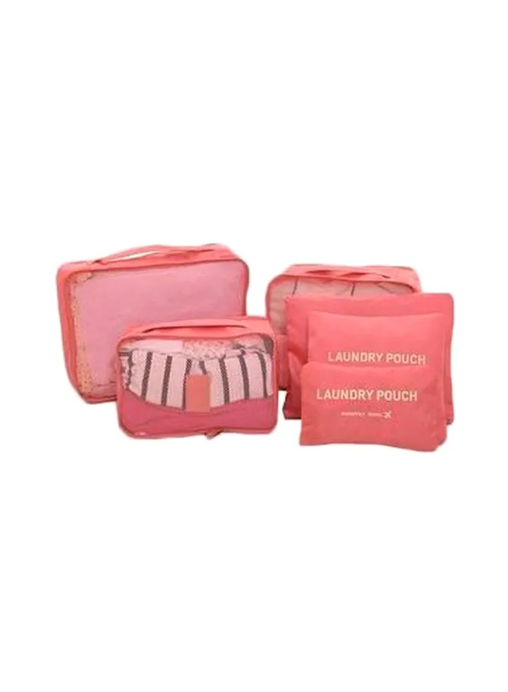 6-Piece Travel Bag Set Pink