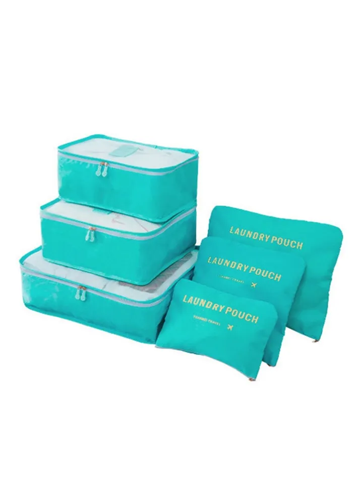 5-Piece Luggage Travel Organizer Bag Set Blue