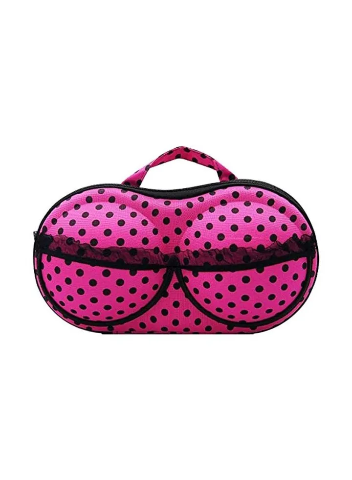 Polka Dotted Bra Organizer Pink/Black