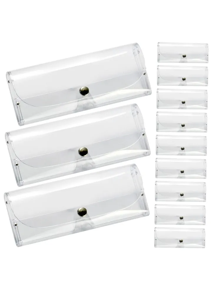 Transparent Glasses Case Travel Glasses Case Sunglasses Case for Men Hard Case Glasses Hard Case Hard Sunglasses Case Eyeglass Case Man Plastic Box Universal, 7pcs Transparent Glasses Case