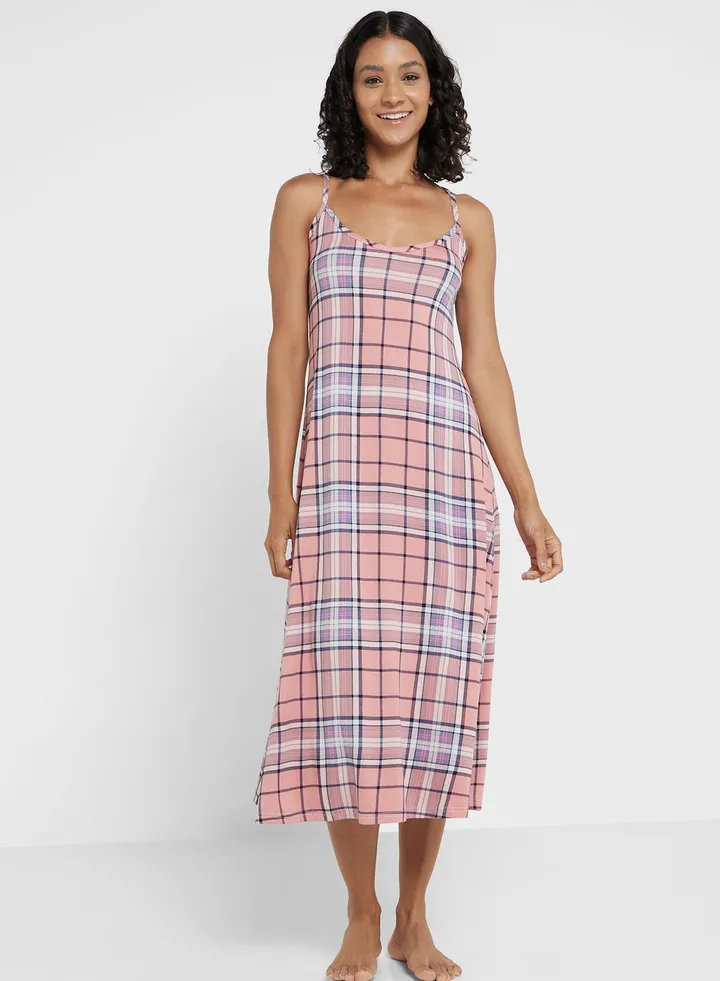 Gingham Detail Cami Nightdress