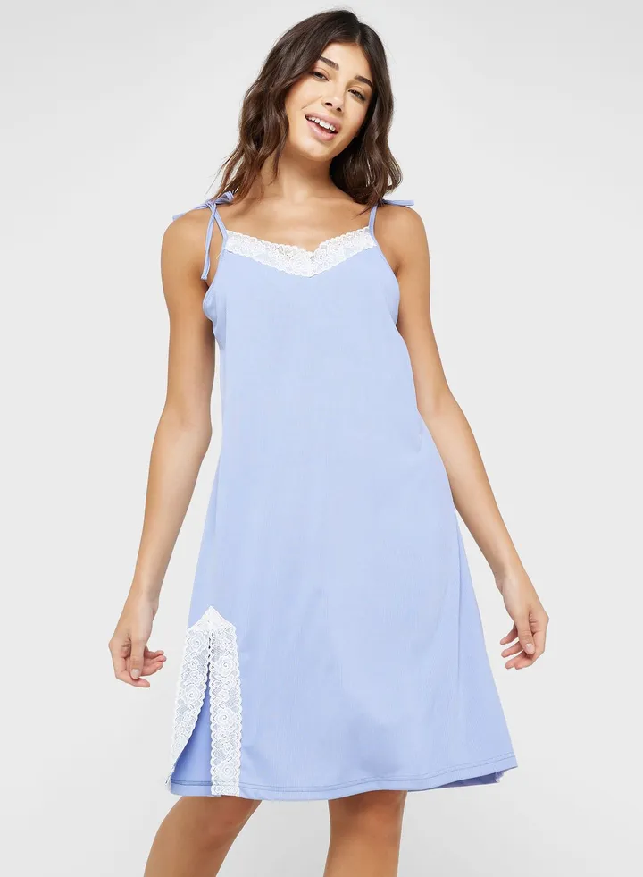 Lace Trim Night Dress