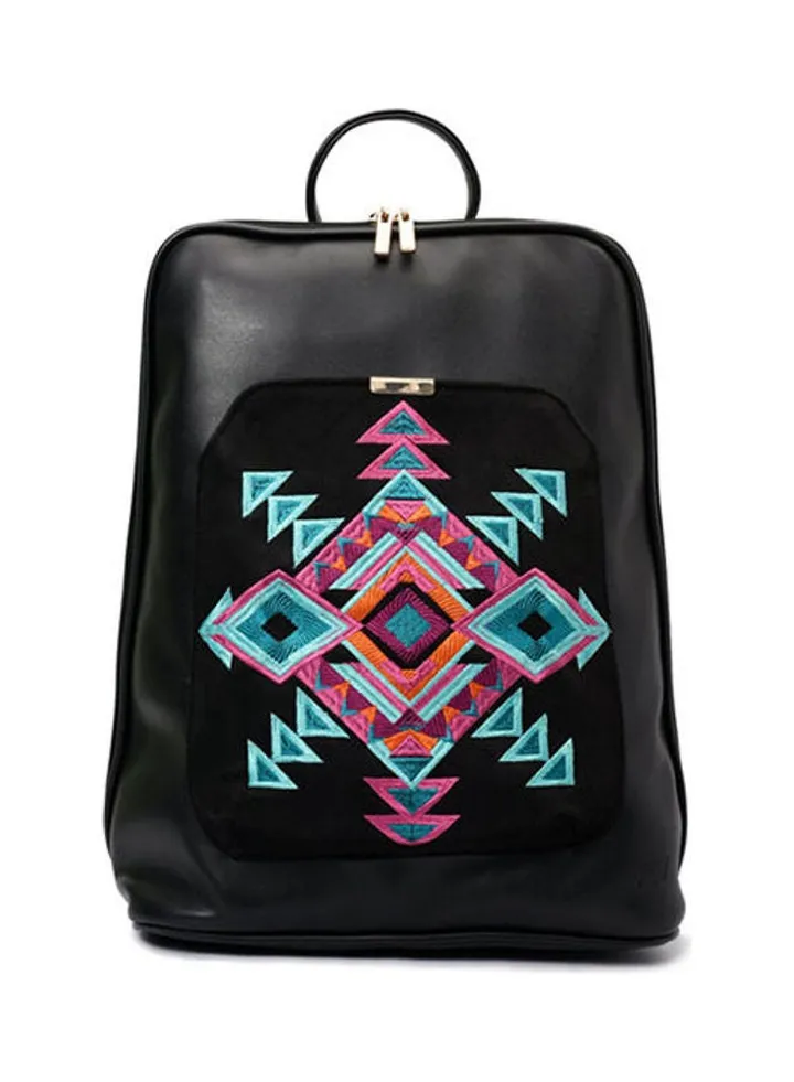 Laptop Fabric Cross Backpack Black