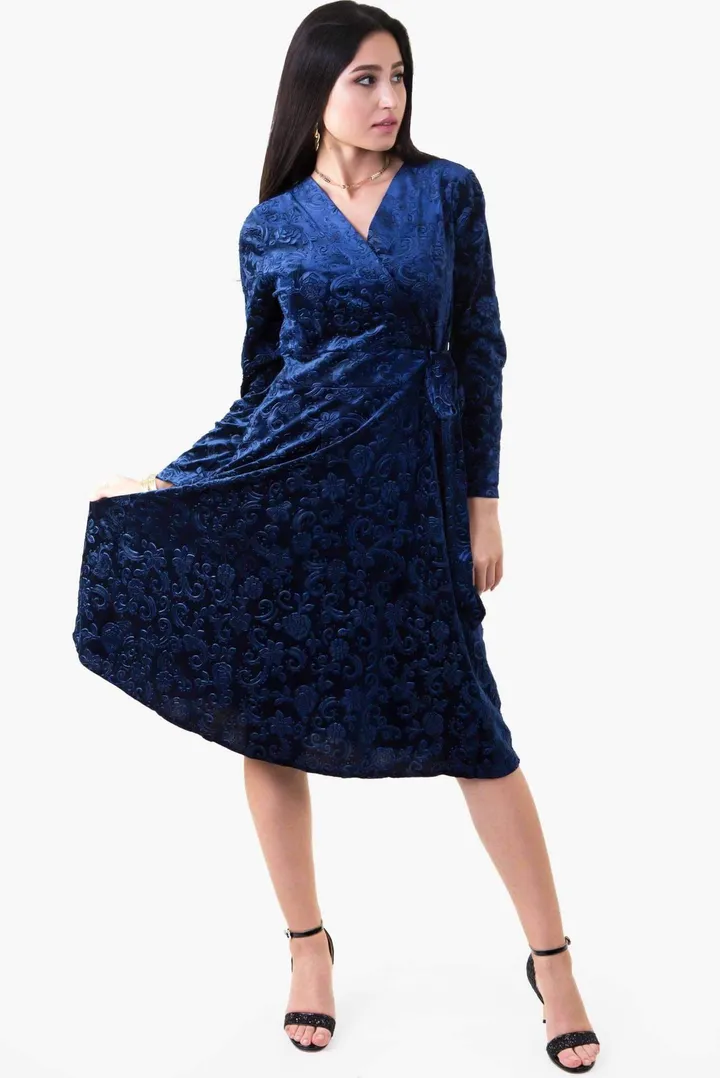 Velvet Love Dress Blue
