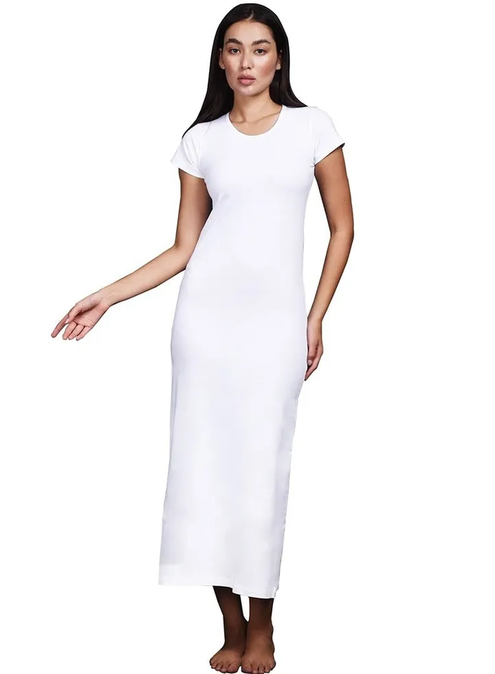 comodo Half sleeve long dress egyptian cotton 100%