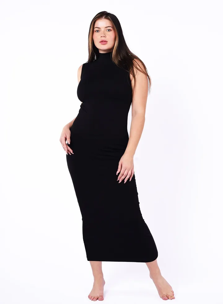 comodo highneck full cut long dress egyptian cotton 100%