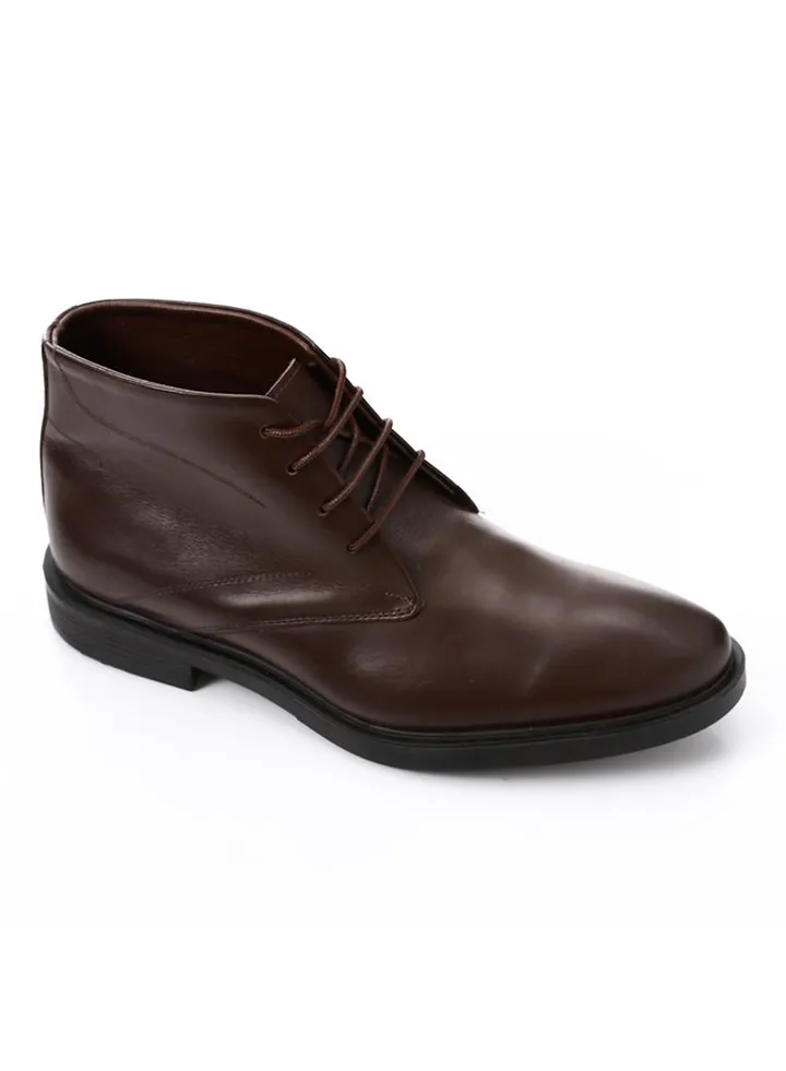 Round Toecap Shape Slip-On Leather Men Boots