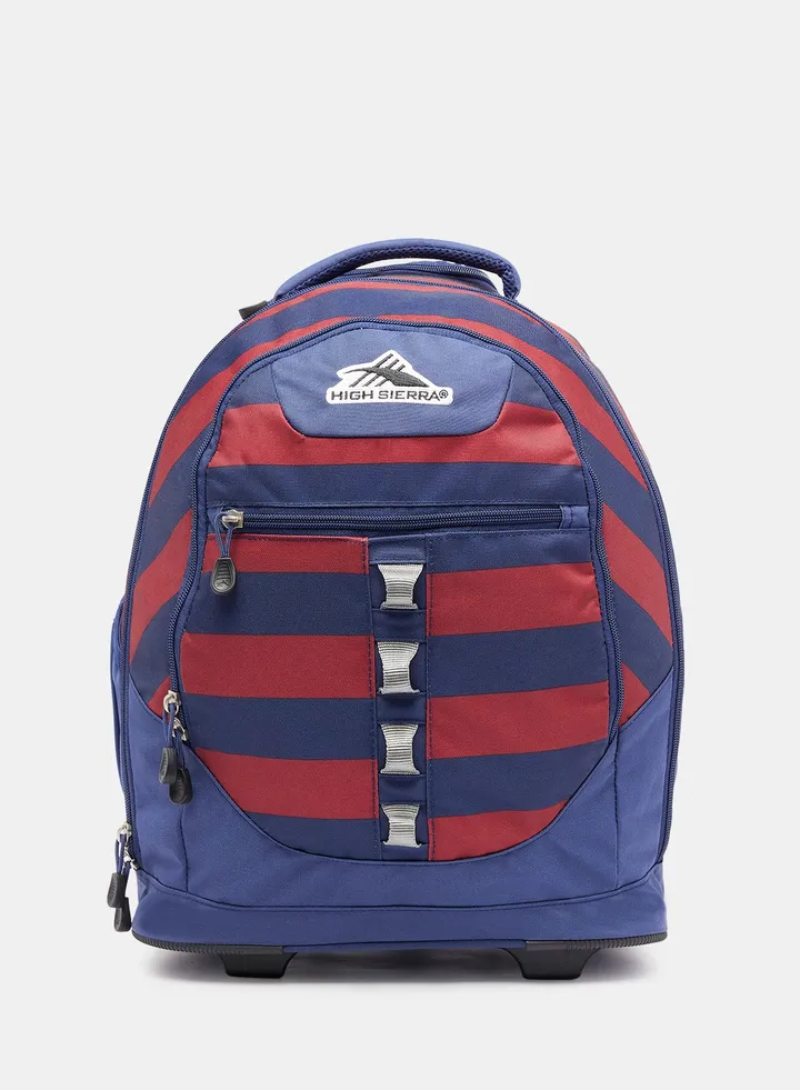 Unisex Rugby Stripe Opie Wheeled Backpack