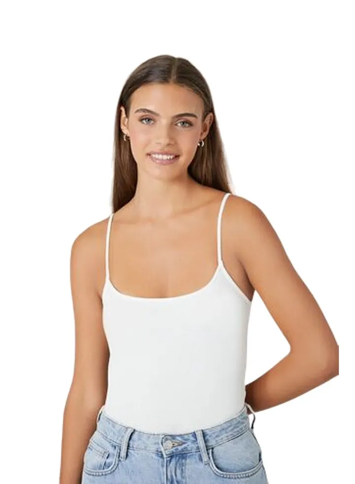 Cotton-Blend Cami Bodysuit