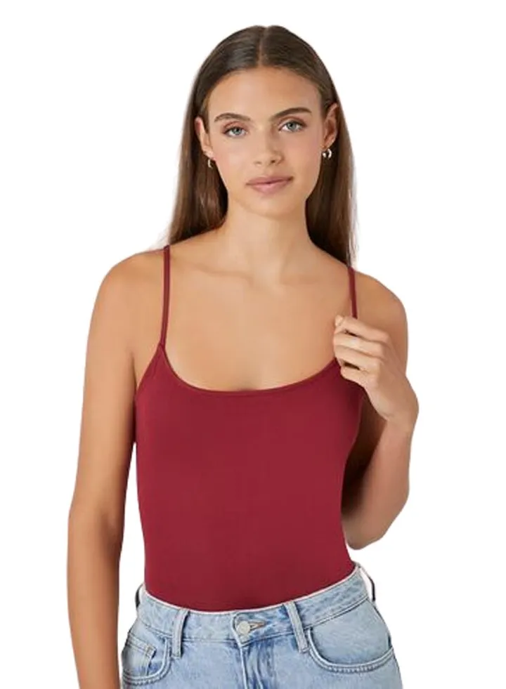 Cotton-Blend Cami Bodysuit