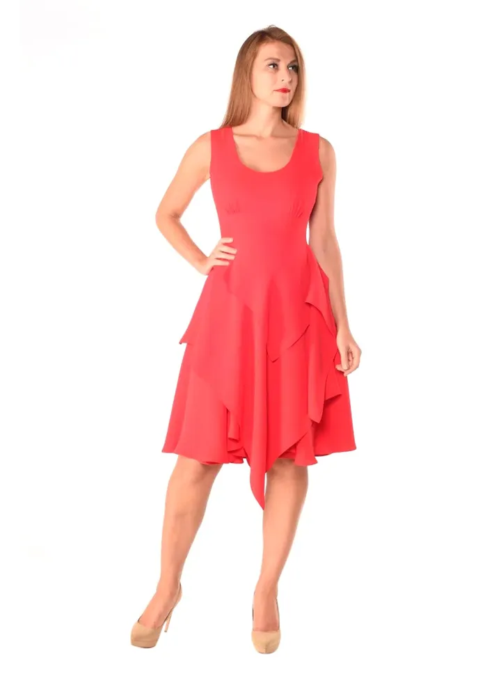 Classic Shirt Dress Cherry Red