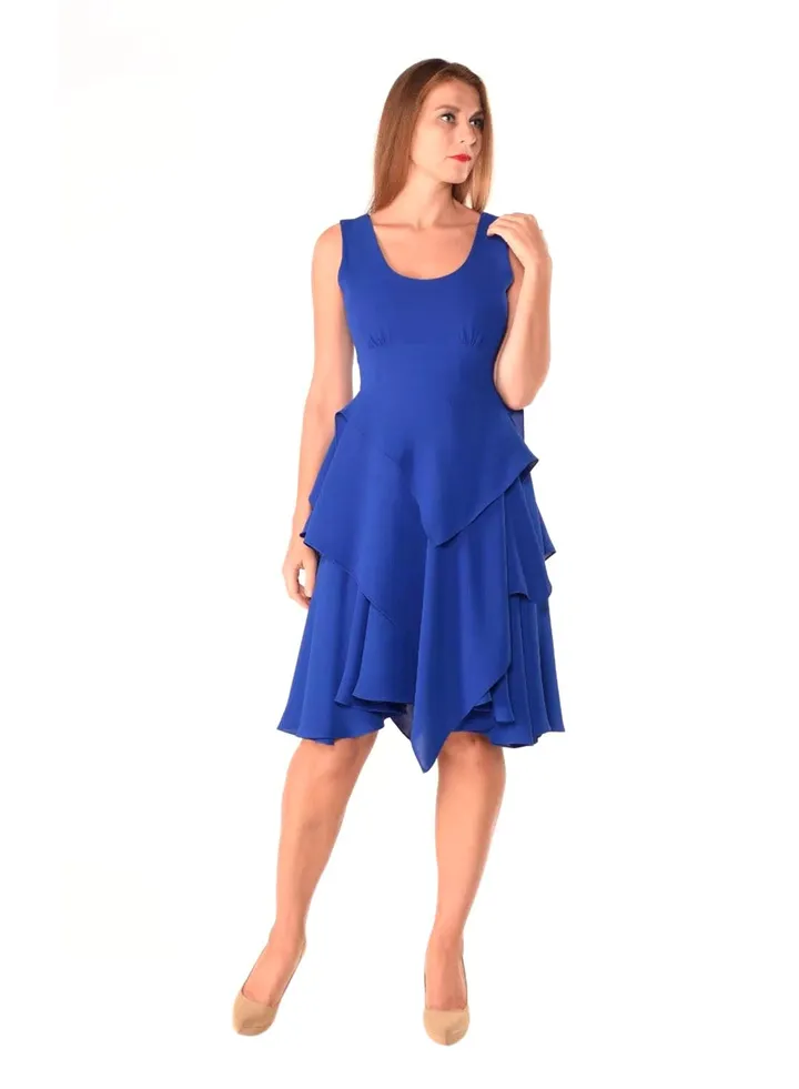 U-Shaped Dress Electric Blue