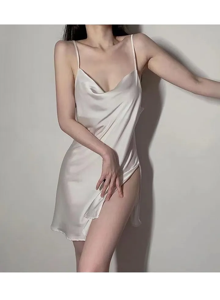 Sexy silk pajamas with straps