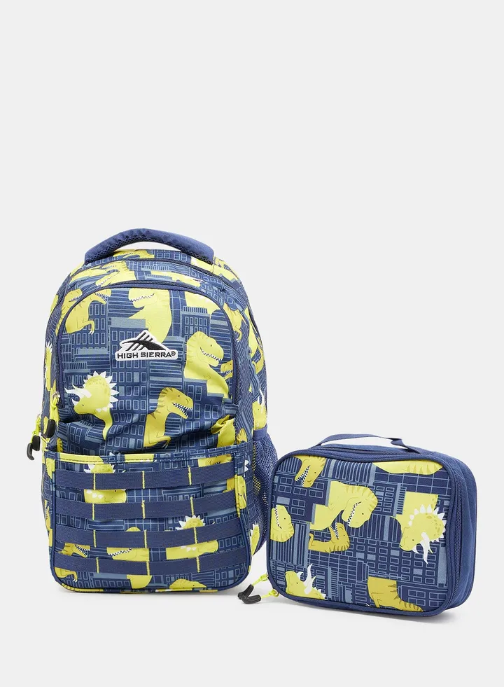 Unisex Dino City Backpack and Lunch Bag Set