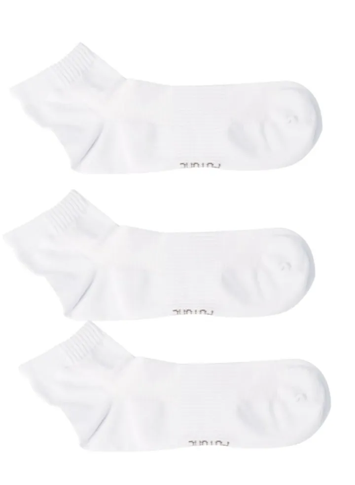 future socks short pack of 3 white size 40-45 cotton
