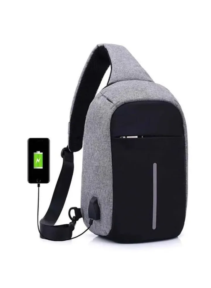 Anti-theft crossbody bag - grey
