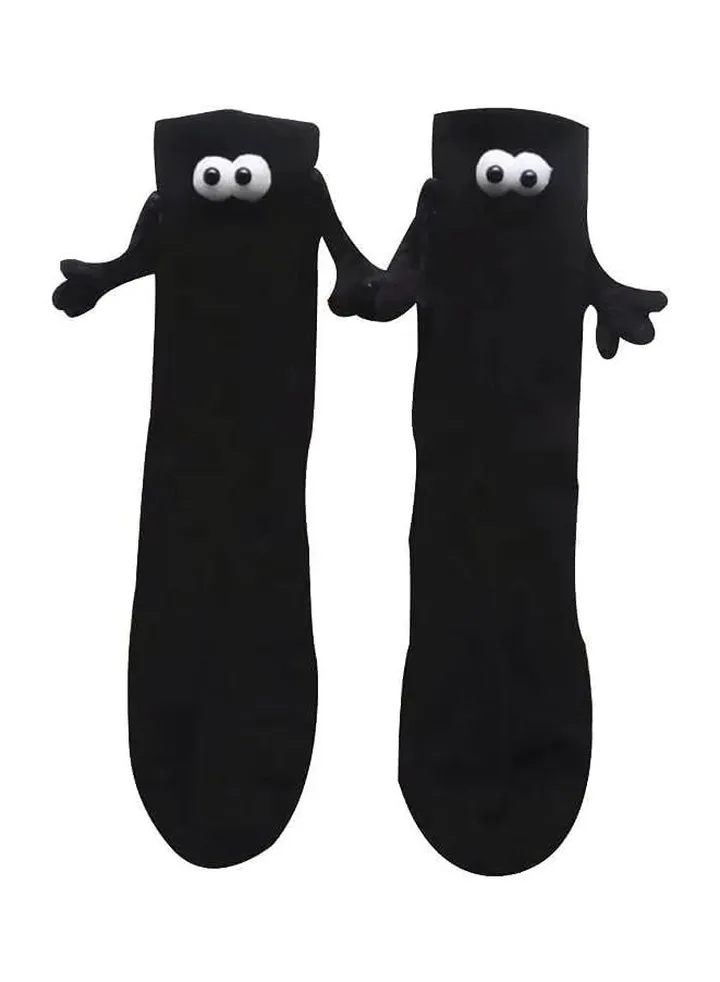 Hands Socks Couple Holding Hands Socks Funny Magnetic Suction 3D Doll Mid tube Socks Novelty Socks for Women Men