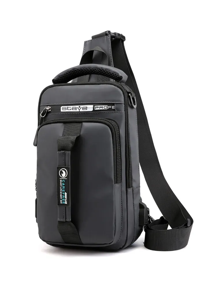 Crossbody bag 3*1 waterproof - grey