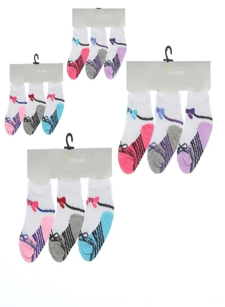Bundle Of 12 Soft Cotton Socks For Baby Girls