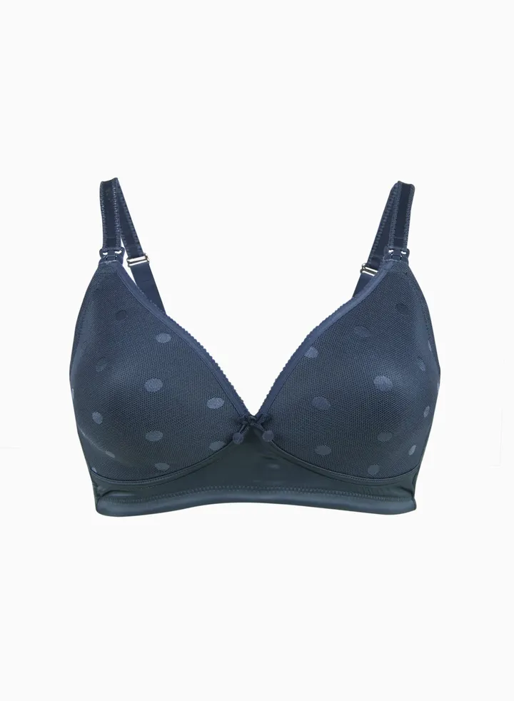 Mousse Padded Plunge Non Wire Nursing Bra Slate