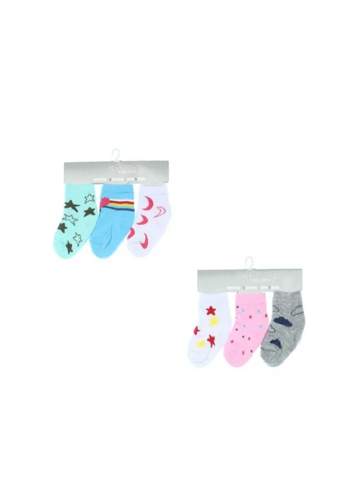 Bundle Of 6 Soft Cotton Socks For Baby Boys & Girls