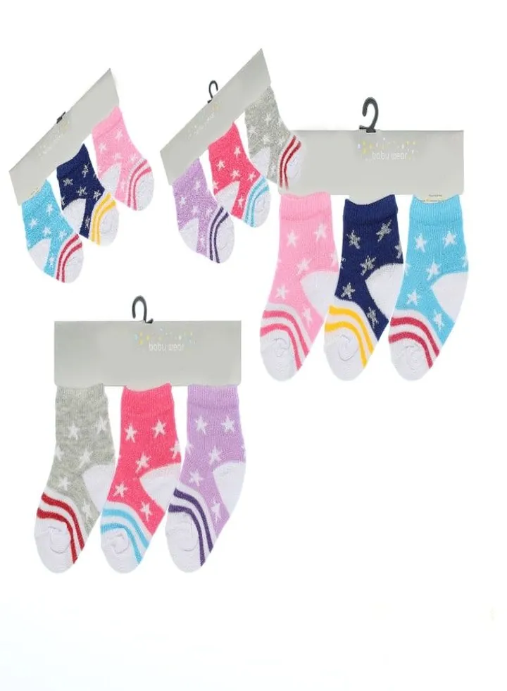 Bundle Of 12 Soft Cotton Socks For Baby Boys & Girls