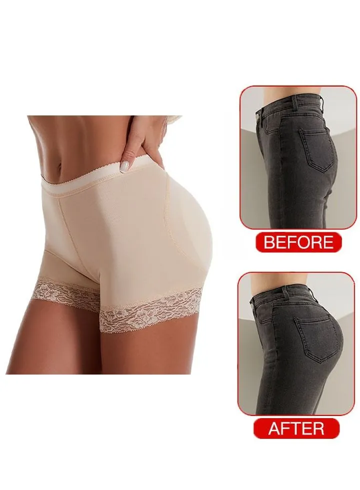 Shapewear for Women Shorts Body Shaper Hip Lifter Panties Beige