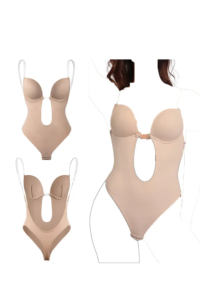 Women's Backless Bodysuits Seamless Thong Full Bodysuits