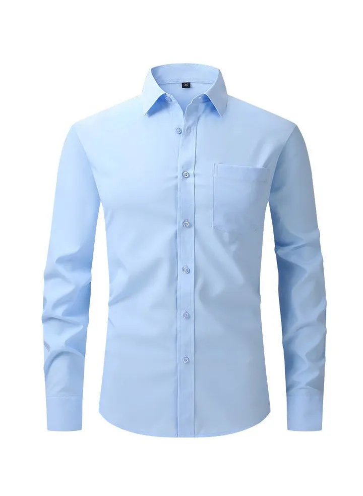 Elastic Business Casual Long Sleeved Formal Shirt