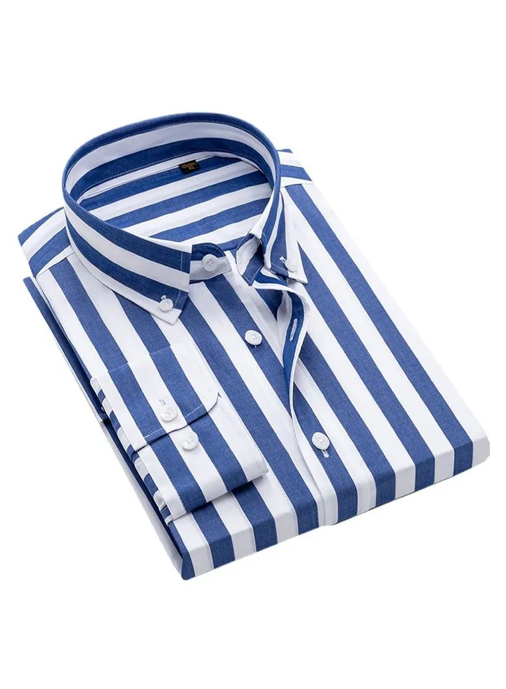 Leisure Striped Long Sleeved Shirt
