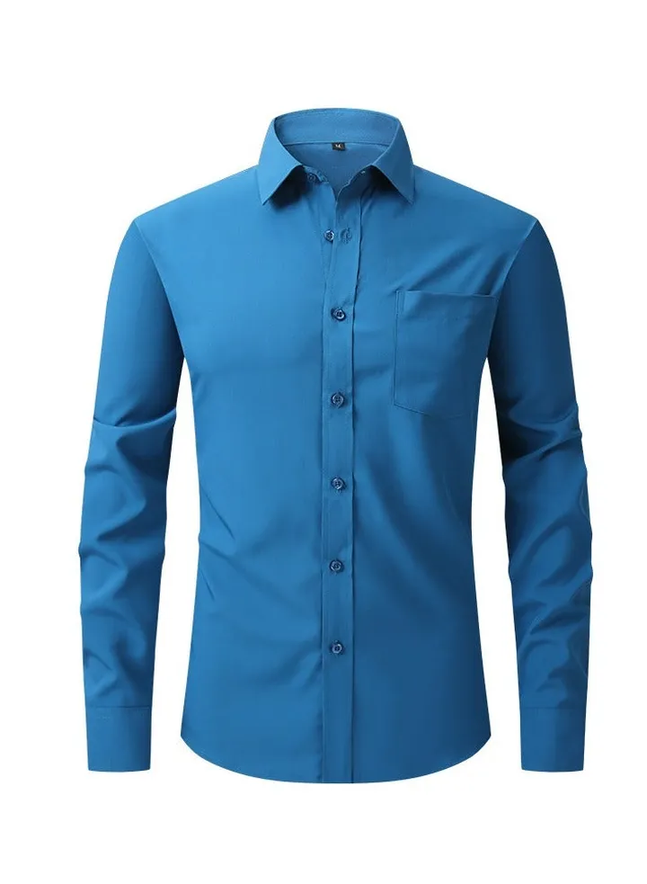 Elastic Business Casual Long Sleeved Formal Shirt