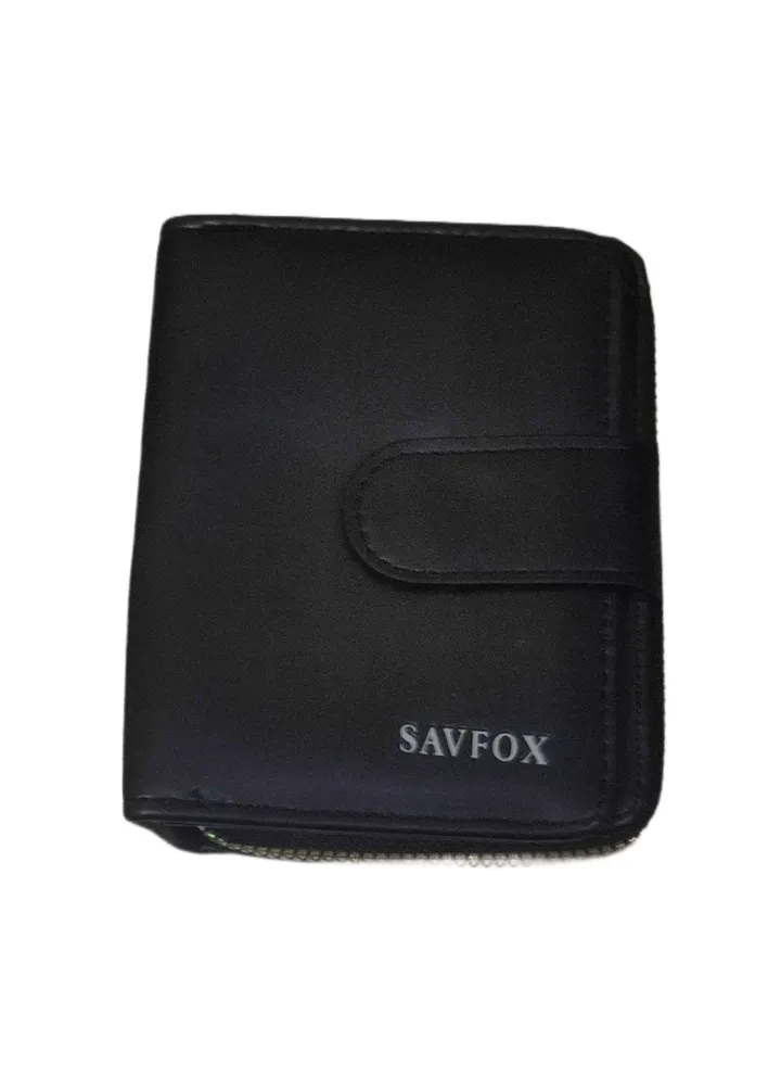 Men's black leather wallet