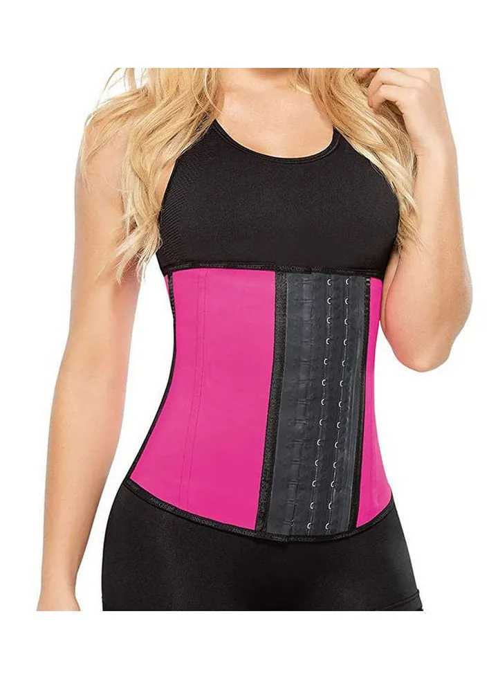 Faja Chaleco 3 Hooks Shapewear Pink/Black