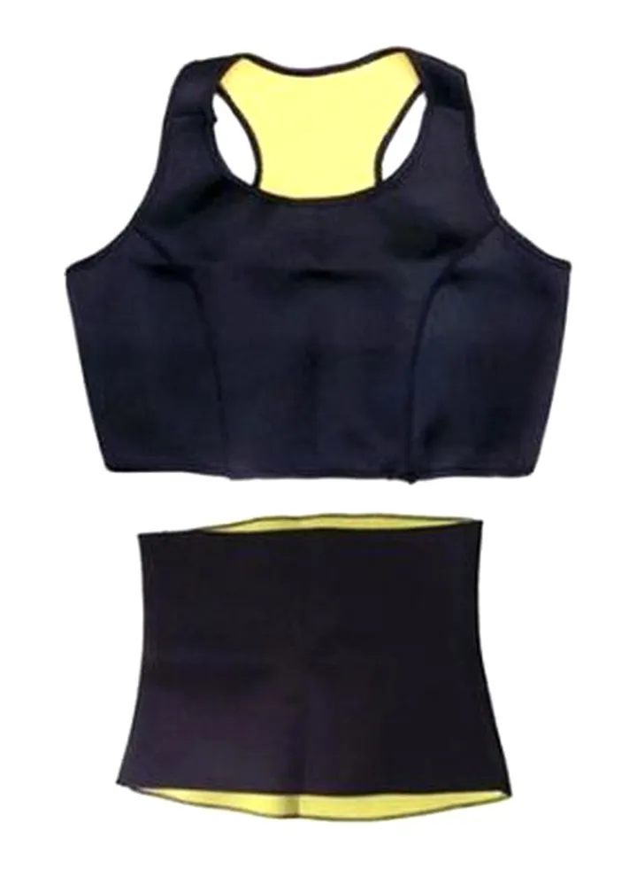 3-In-1 Slimming Shapewear Black/Yellow