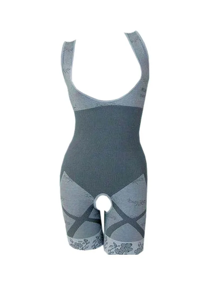Printed Sleeveless Shapewear Grey