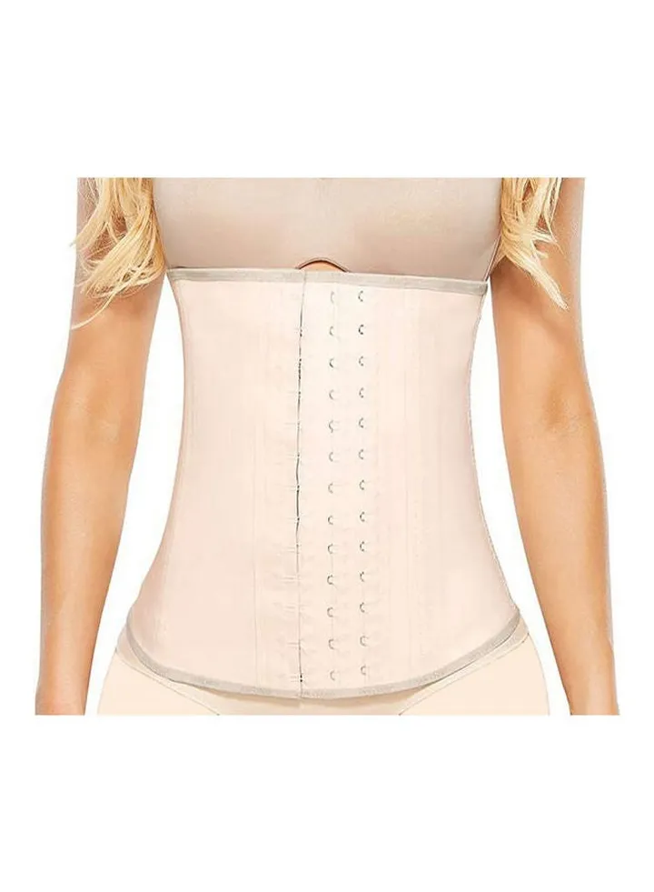 Classic 3 Hooks Latex Waist Cincher Beige