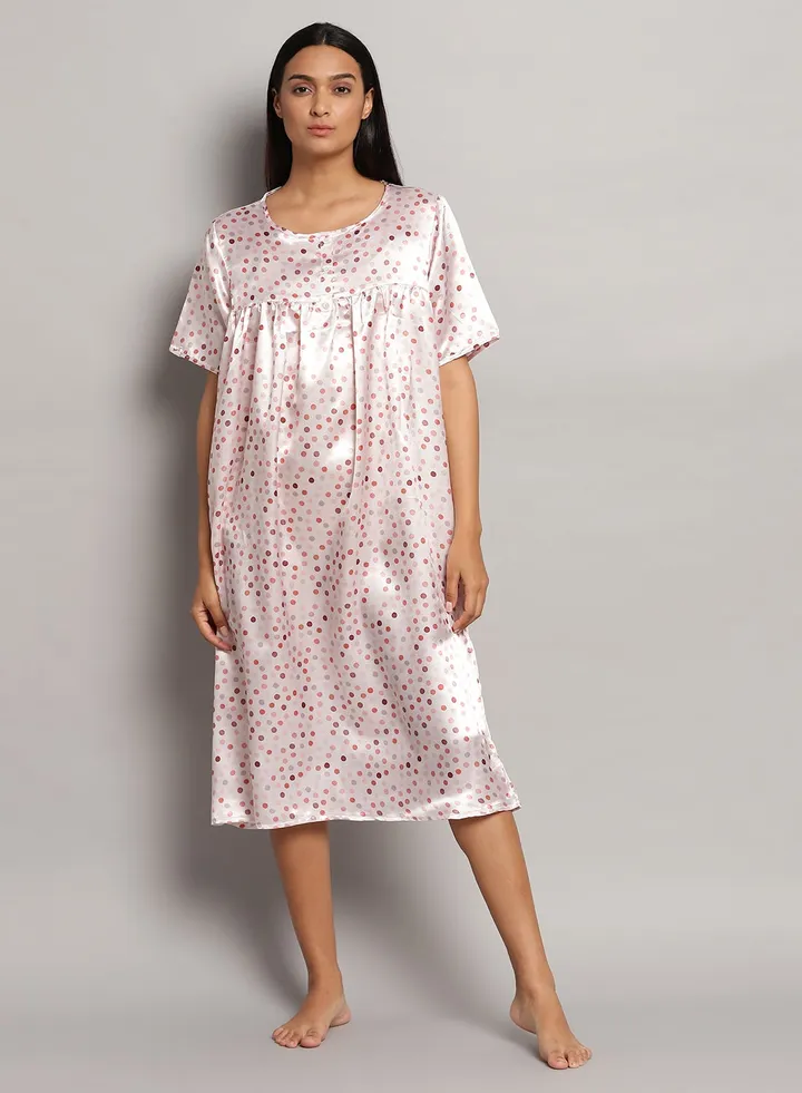 Casual Midi Nightdress Multicolour