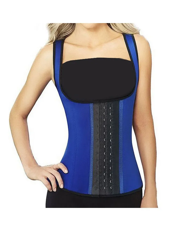 Faja Chaleco 3 Hooks Shapewear Blue/Black