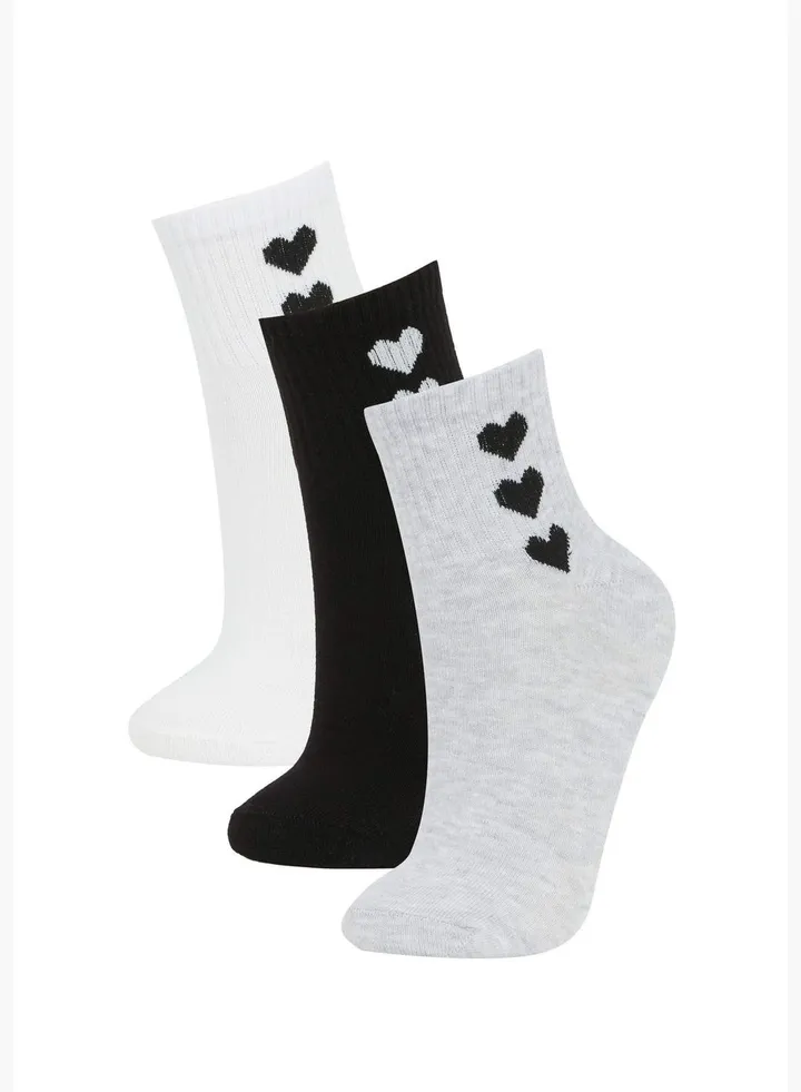 3 Pack Woman Mid Cut Socks