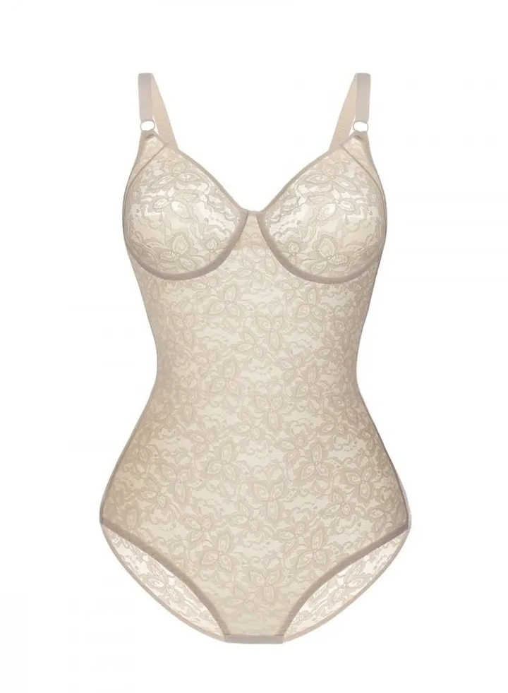 Sheer Lace One-Piece Body Shaping Corset