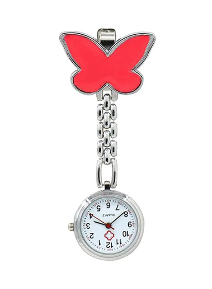 Women's Butterfly Nurse Analog Pocket Watch 651883