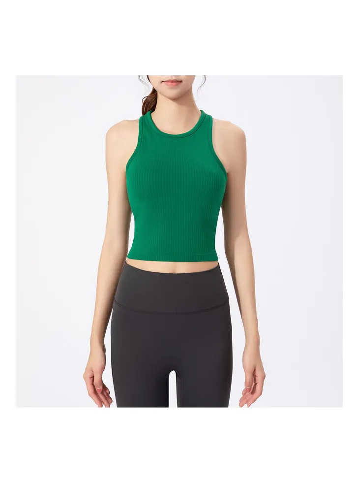 Straps cross running quick dry gym clothes tight yoga sports vest.