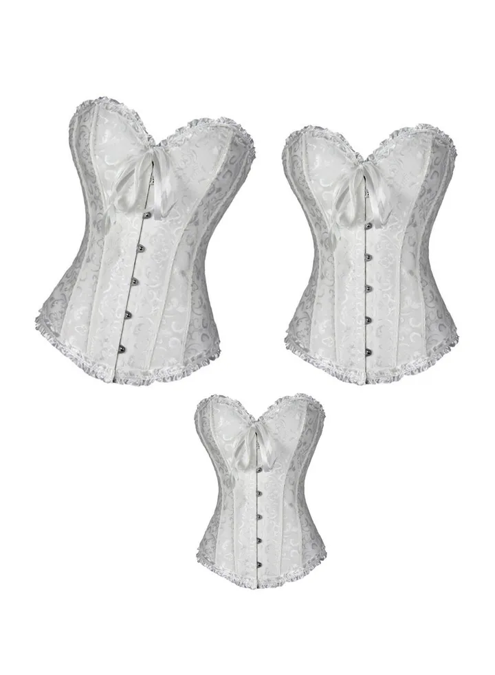 Women Corset Bridal Dress Waist Shapewear Corset Tie Up Body Shaper For Wedding and Special Occasions(Three pieces)