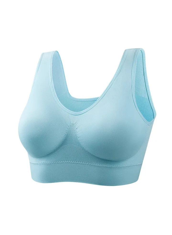 Zero bondage underwear Yoga shockproof Sports bra No underwire traceless one-piece bra.